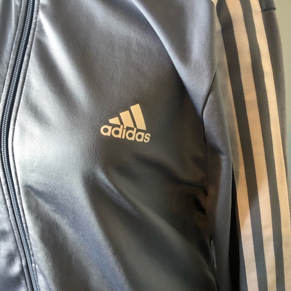 Adidas Light Blue Three Stripe Track Jacket. Size XL - Picture 5 of 12